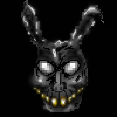 pixel art Frank Rabbit mask Donnie Darko by sichiu piq