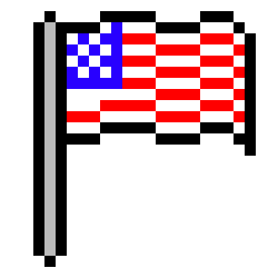 us flag pixel art