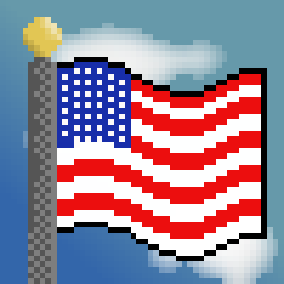 us flag pixel art
