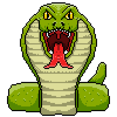 pixel art serpent