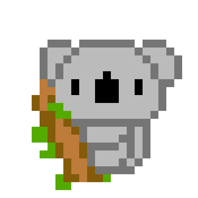 pixel art koala