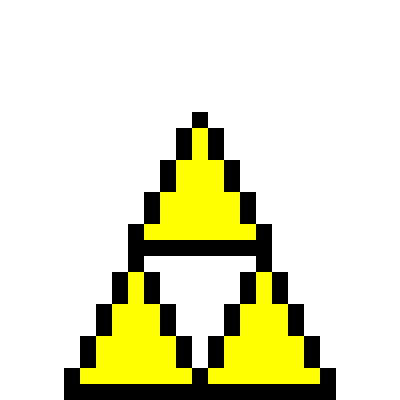 pixel art zelda triforce