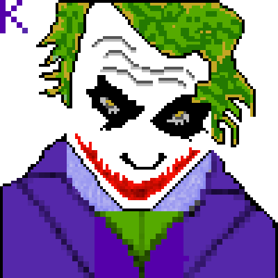 piq - The Joker | 100x100 pixel art by Kgustafso