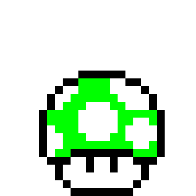 1 up mushroom pixel art