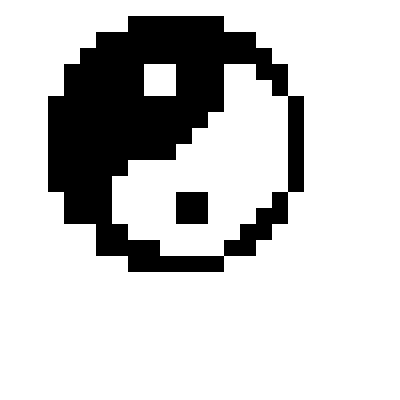 pixel art yin yang
